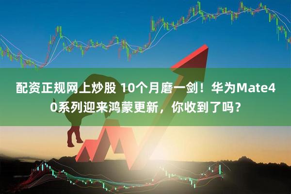 配资正规网上炒股 10个月磨一剑！华为Mate40系列迎来鸿蒙更新，你收到了吗？