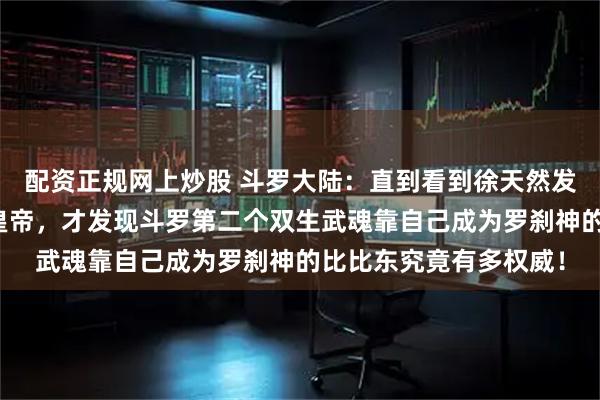 配资正规网上炒股 斗罗大陆:直到看到徐天然发动政变夺下日月帝国皇帝,才发现斗罗第二个双生武魂靠自己成为罗刹神的比比东究竟有多权威!