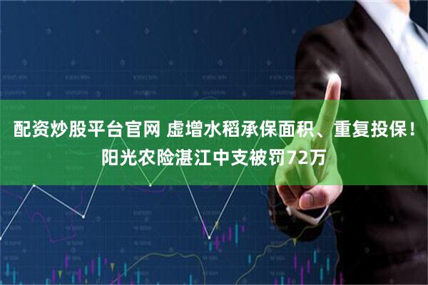 配资炒股平台官网 虚增水稻承保面积、重复投保！阳光农险湛江中支被罚72万